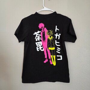 My Hero Academia Men’s Black Dabi and Toga T-shirt Neon Colors & Kanji